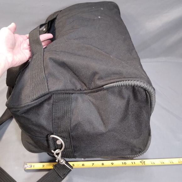 Vintage Rexford Ricardo Beverly Hills Black Canvas Carry On Duffel Bag Tote GUC - Picture 7 of 8